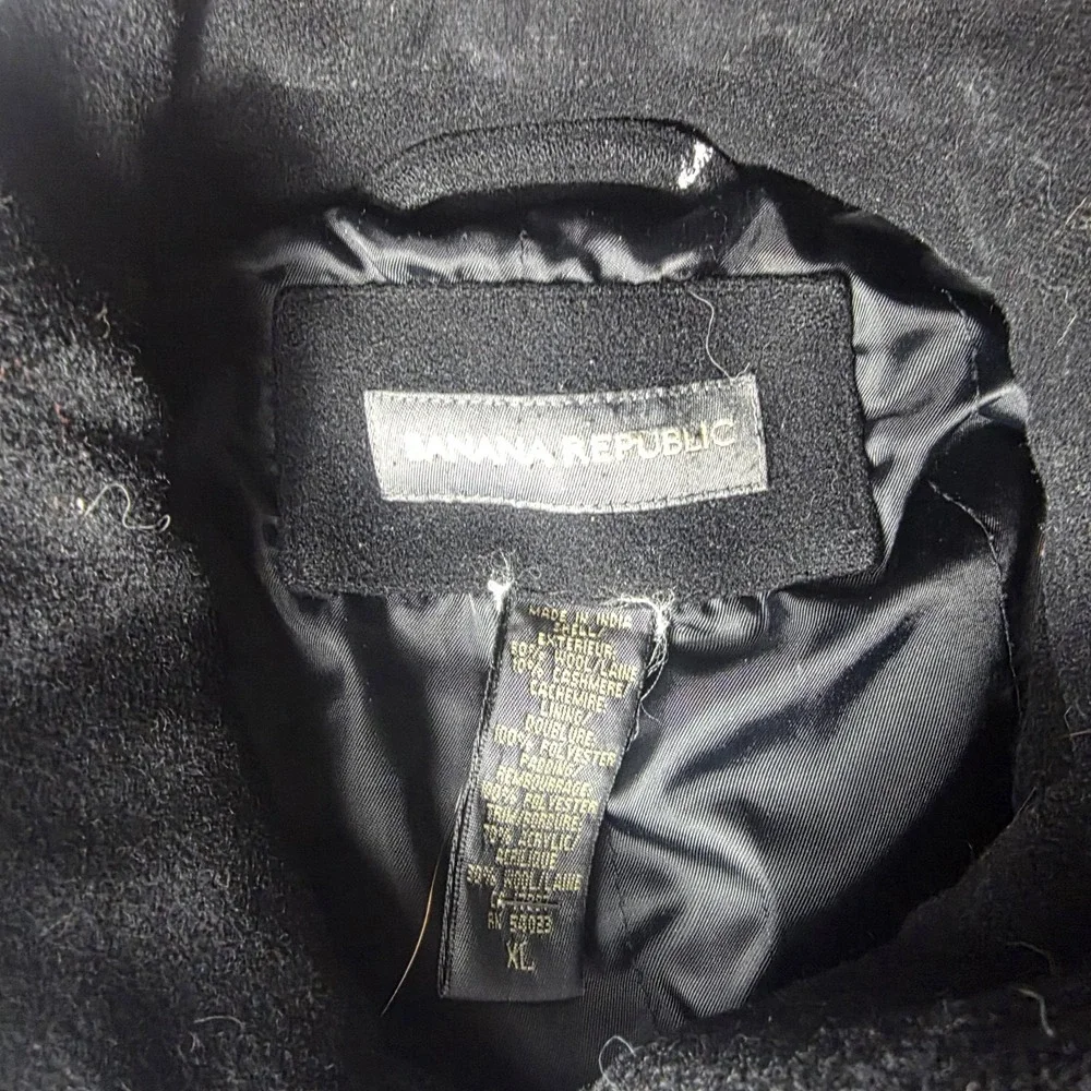Y2k Banana Republic Fullzip Jacket Wool Cashmere Blend Xl R1
